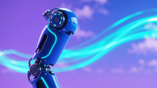 人工智能课程封面，显示AI机器人和数据图表，背景为科技蓝紫色